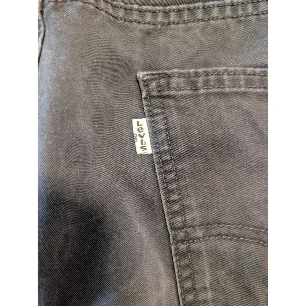 Levi's Mens Chino Pants W36 L30 Black Straight Leg Flat Front Cotton Casual